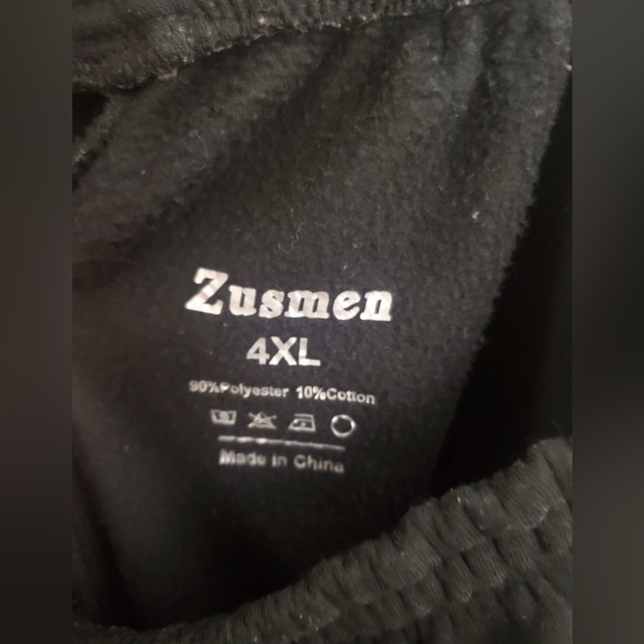 Zusmen Black Fleece Cargo Pants 4XL - Picture 4 of 4